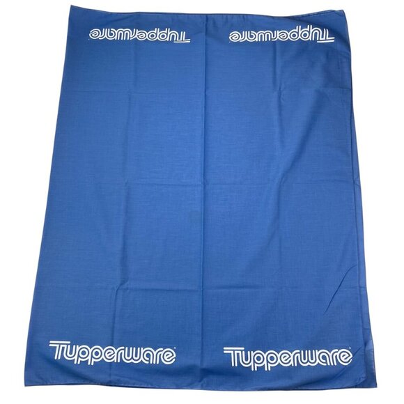 Vintage Tupperware Light Blue Consultant Tablecloth  43x60 - Picture 3 of 3